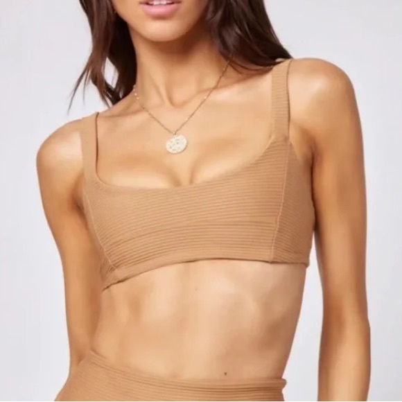 L*Space Jess Desi Bikini Top in Camel Brown - Picture 1 of 5